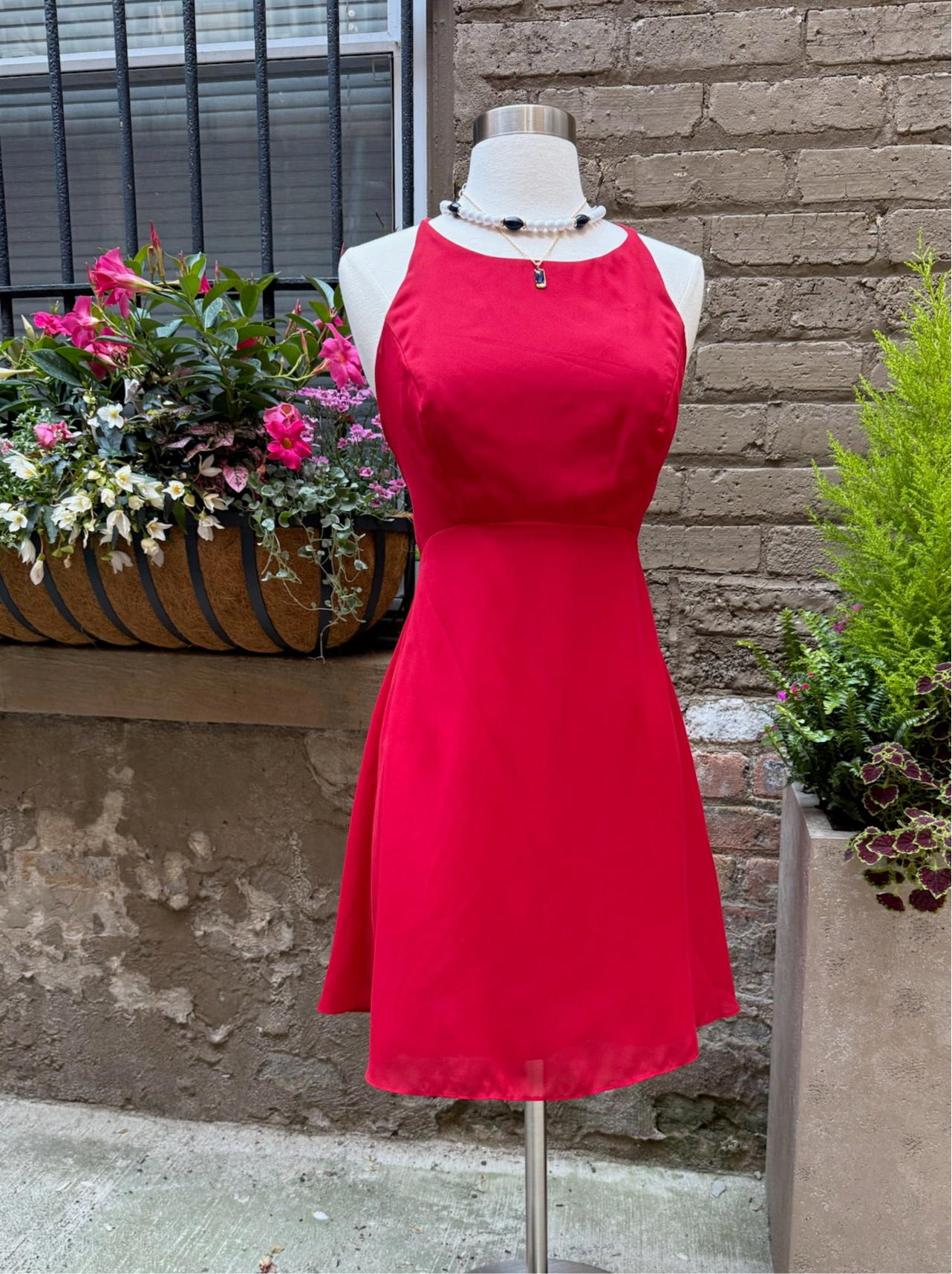 1990s Blondie and Me Criss Cross Back Party Dress