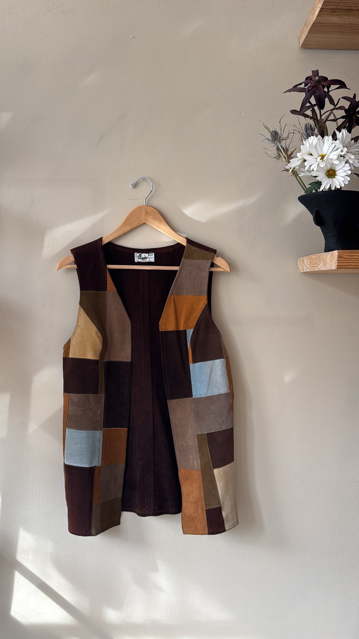 1970's Patchwork suede vest