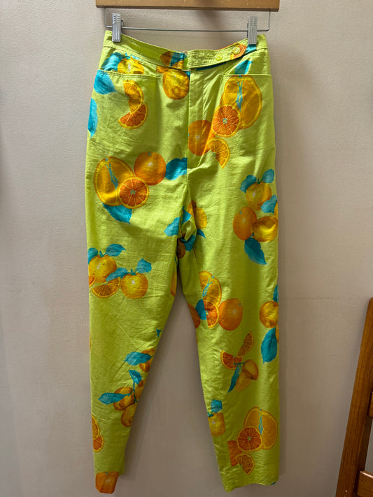 Vintage Petite Oranges Multicolor Trouser