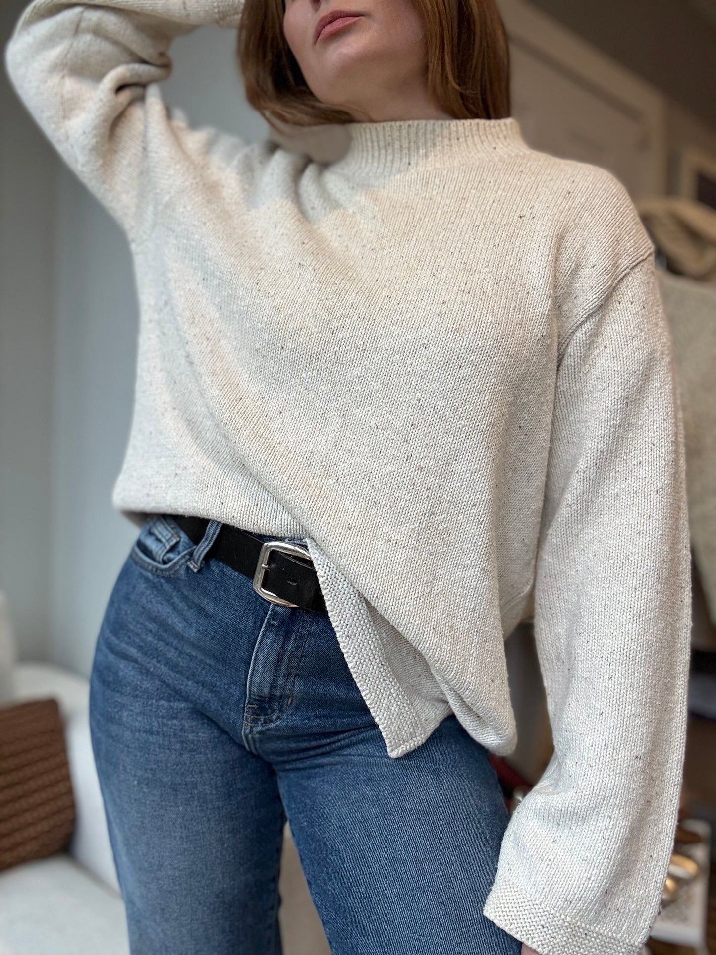 Vintage Willow Cotton Knit Crewneck