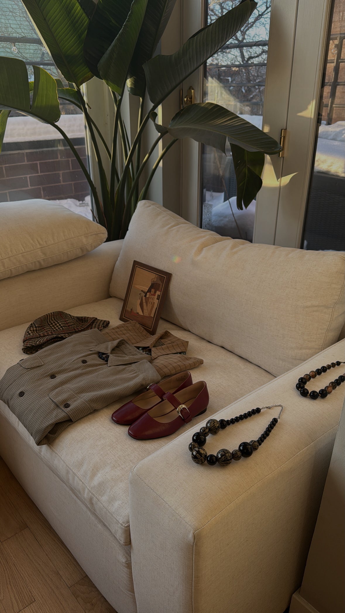 Vintage Multi-Brown & Gold Beaded Necklace