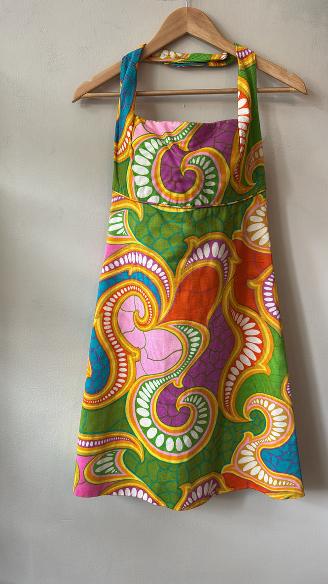 1960's Psychedelic Mia Mod Paisley Mini Dress