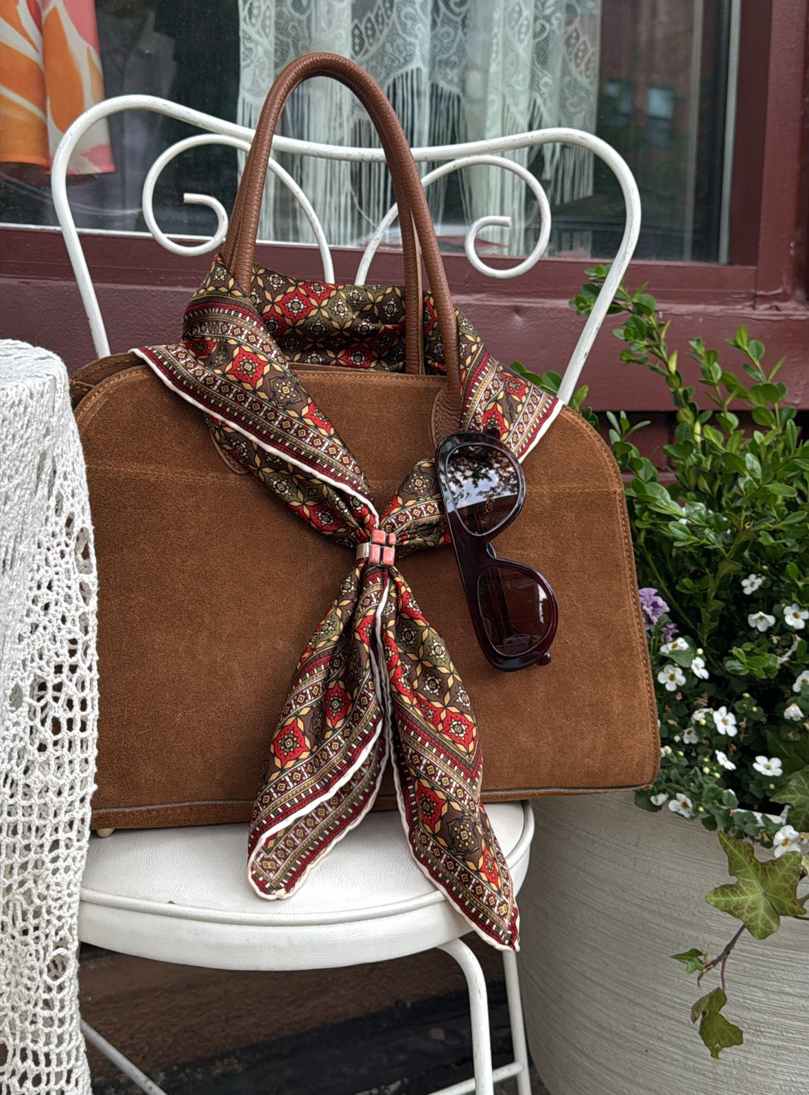 Vintage Square Muted Deco scarf