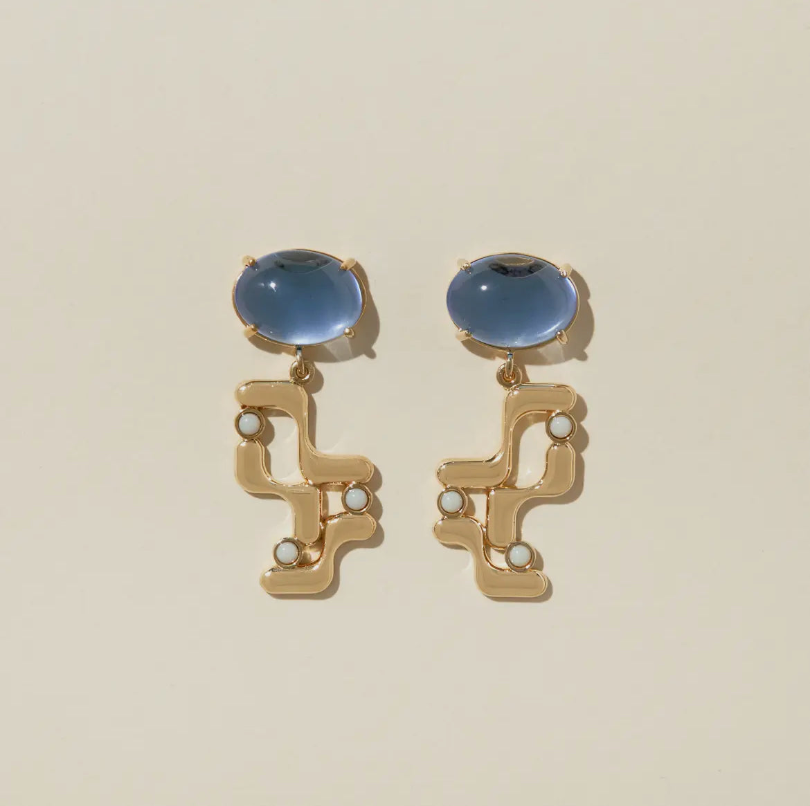 The Halsted Earrings - Blue