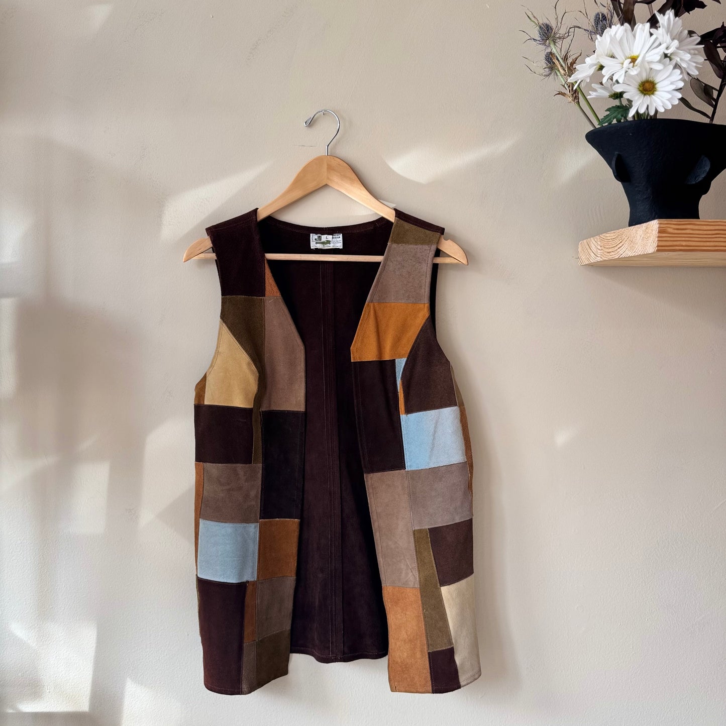 1970's Patchwork suede vest