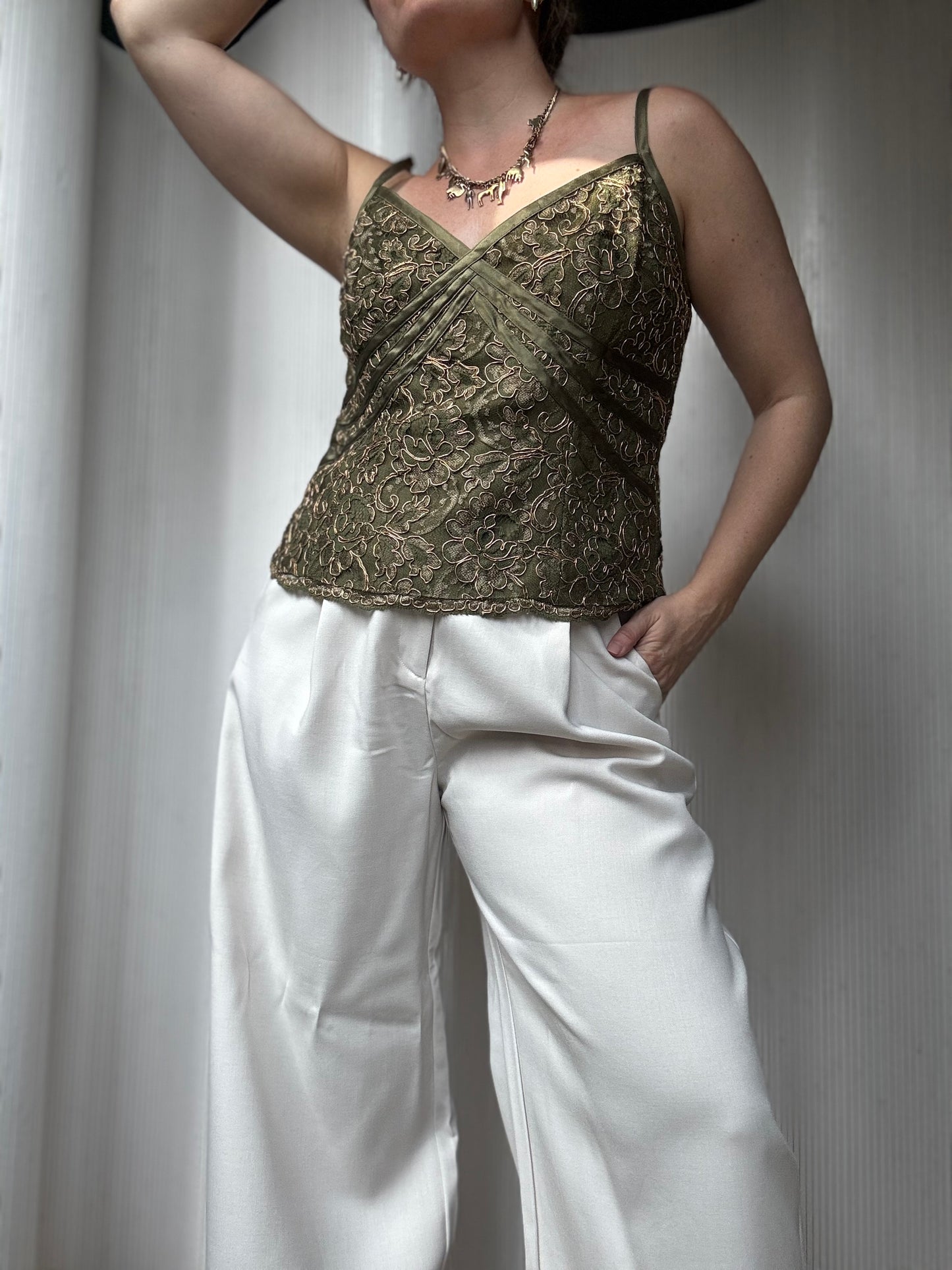 Vintage Chetta B Embroidered Tank