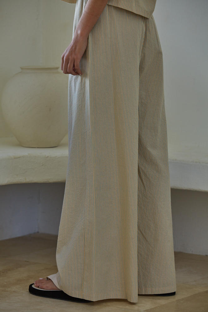 The Shiloh Wide Leg Pant in Apricot