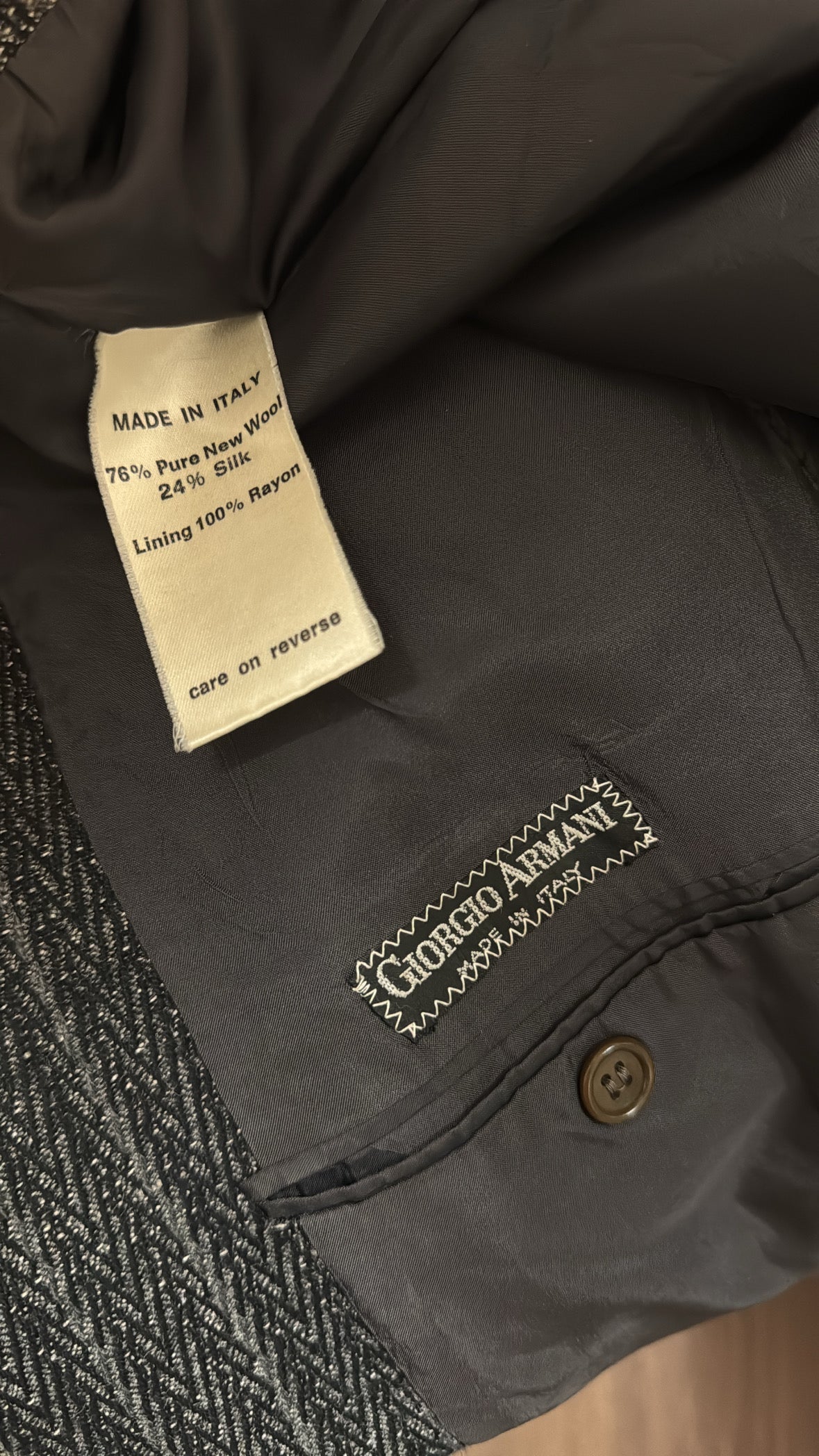 1980s Giorgio Armani Wool Silk Blend Two Piece Set