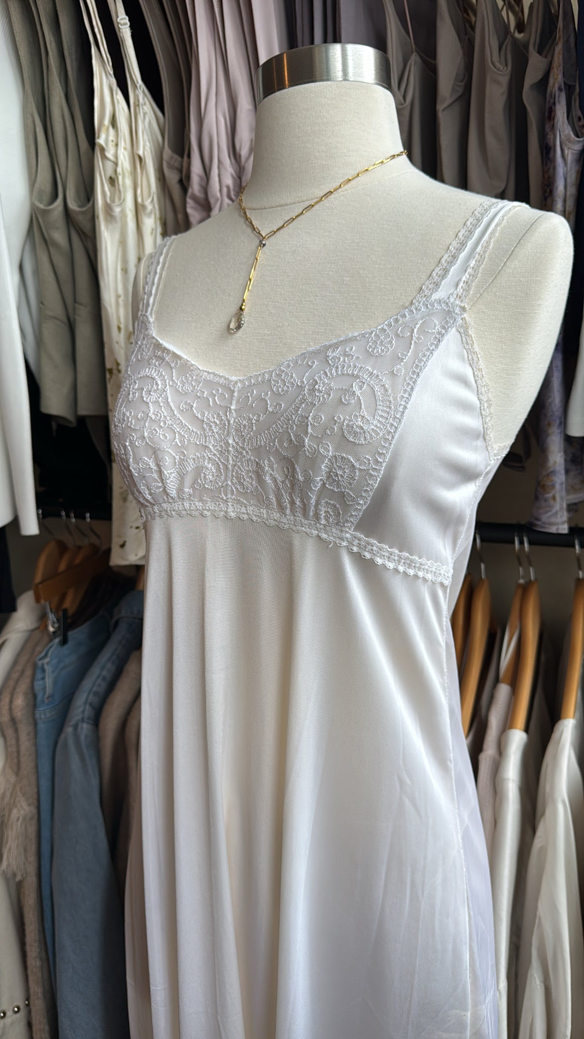 Vintage lace slip nightgown