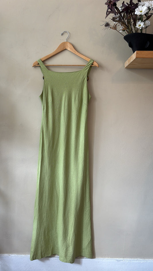 1990's Linen Lime Dress