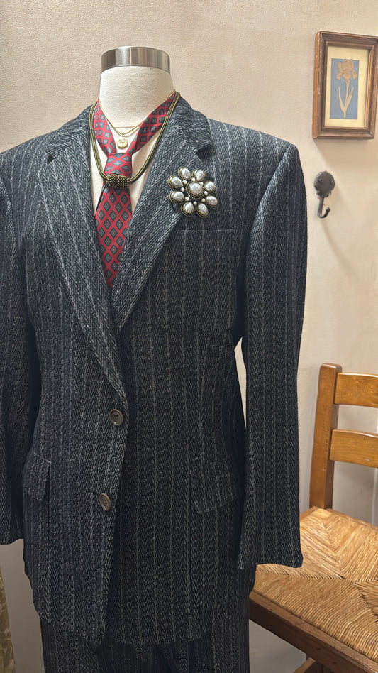 1980s Giorgio Armani Wool Silk Blend Two Piece Set