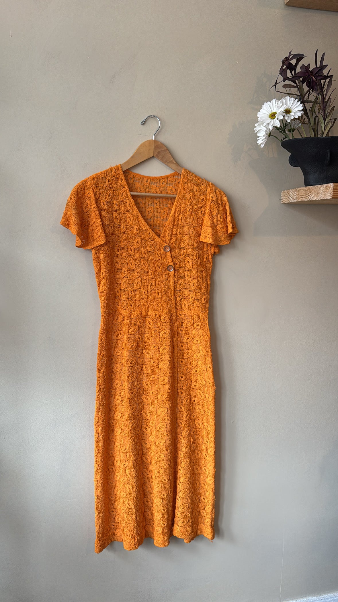 1950s Crochet Summer Dress