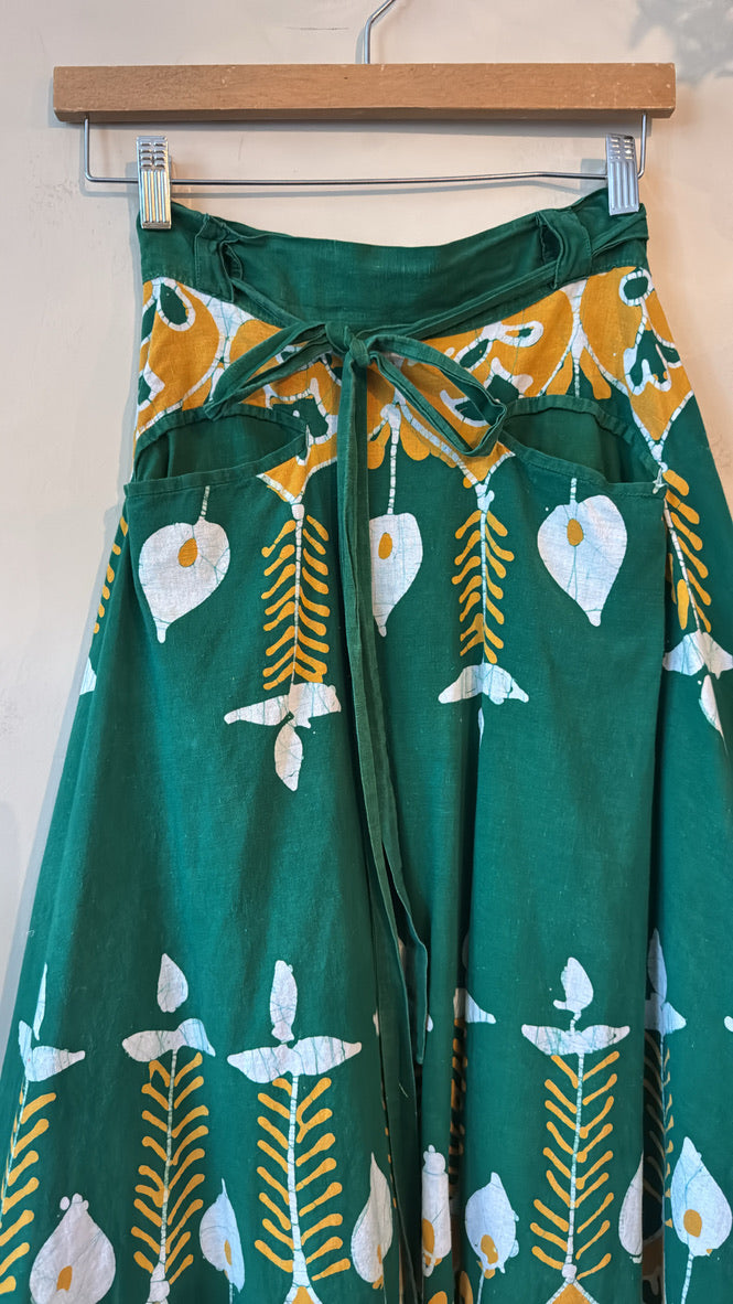 1960s / 1970s Botanical Print Wrap Skirt