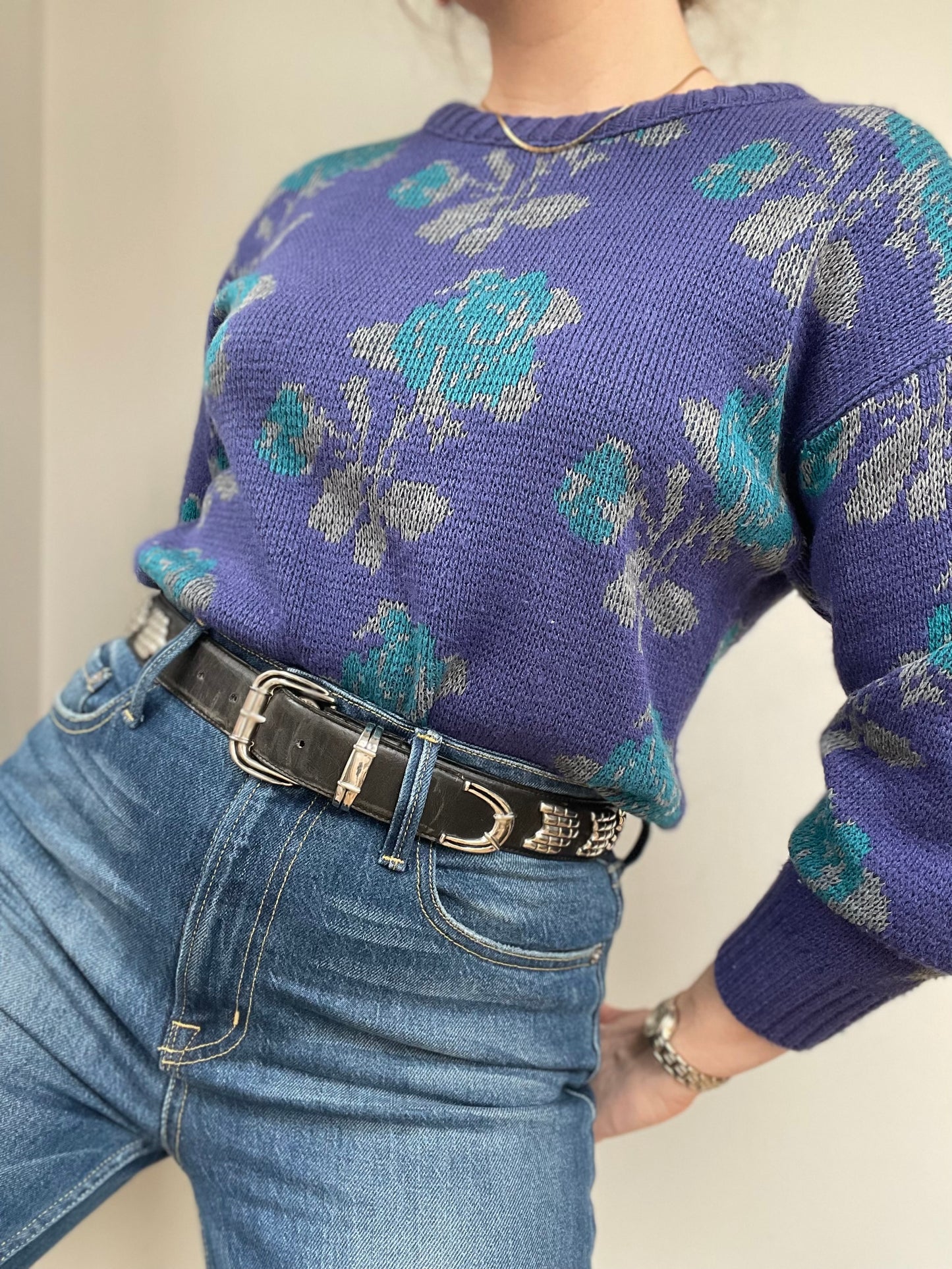 Vintage Alfred Dunner floral sweater