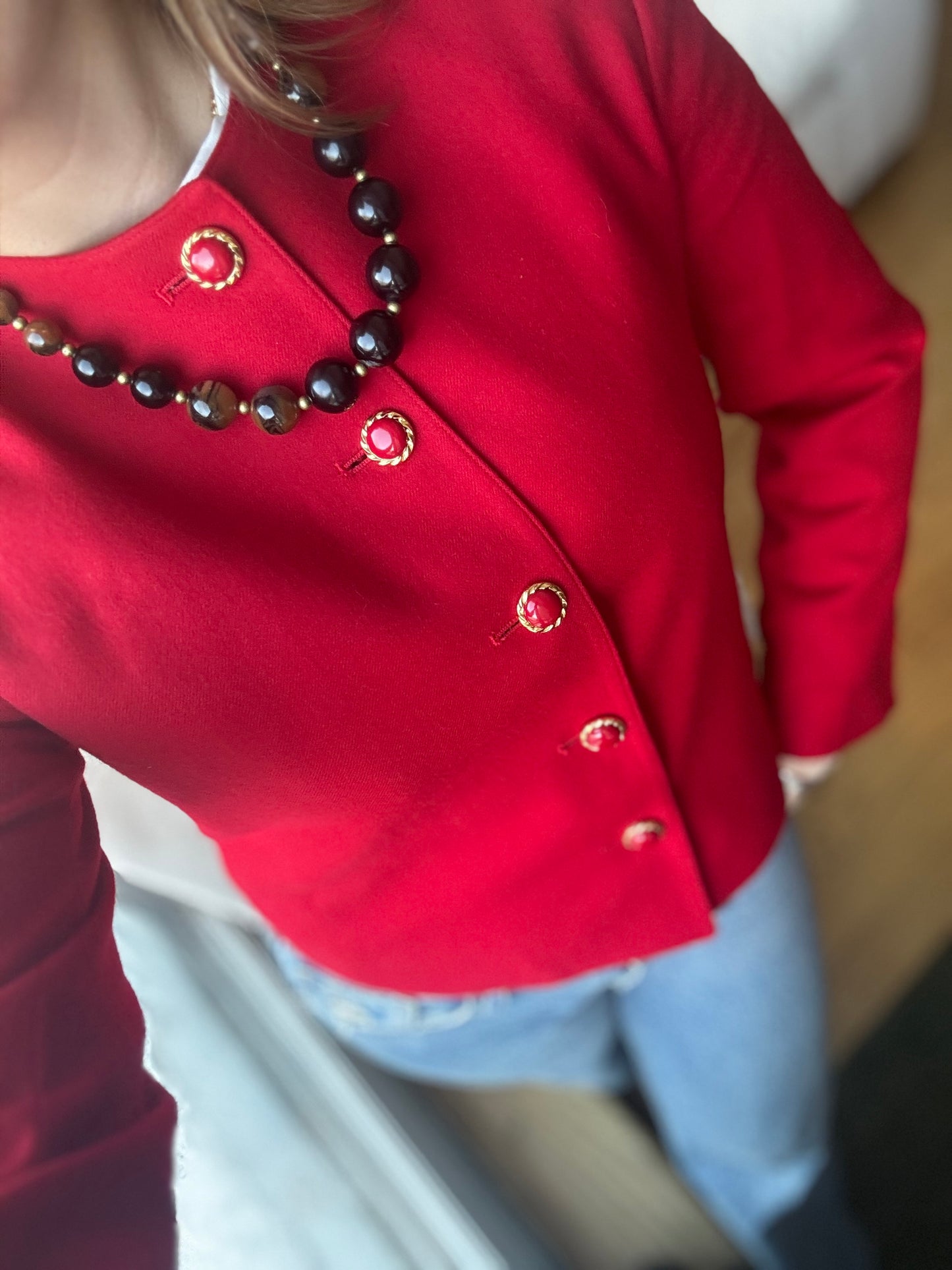 1970s/early 1980s Evan-Picone for Lord & Taylor 100% wool cropped blazer