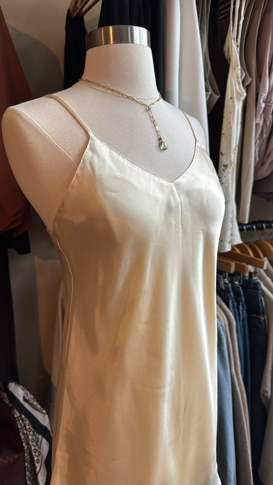 Vintage butter yellow baby doll slip