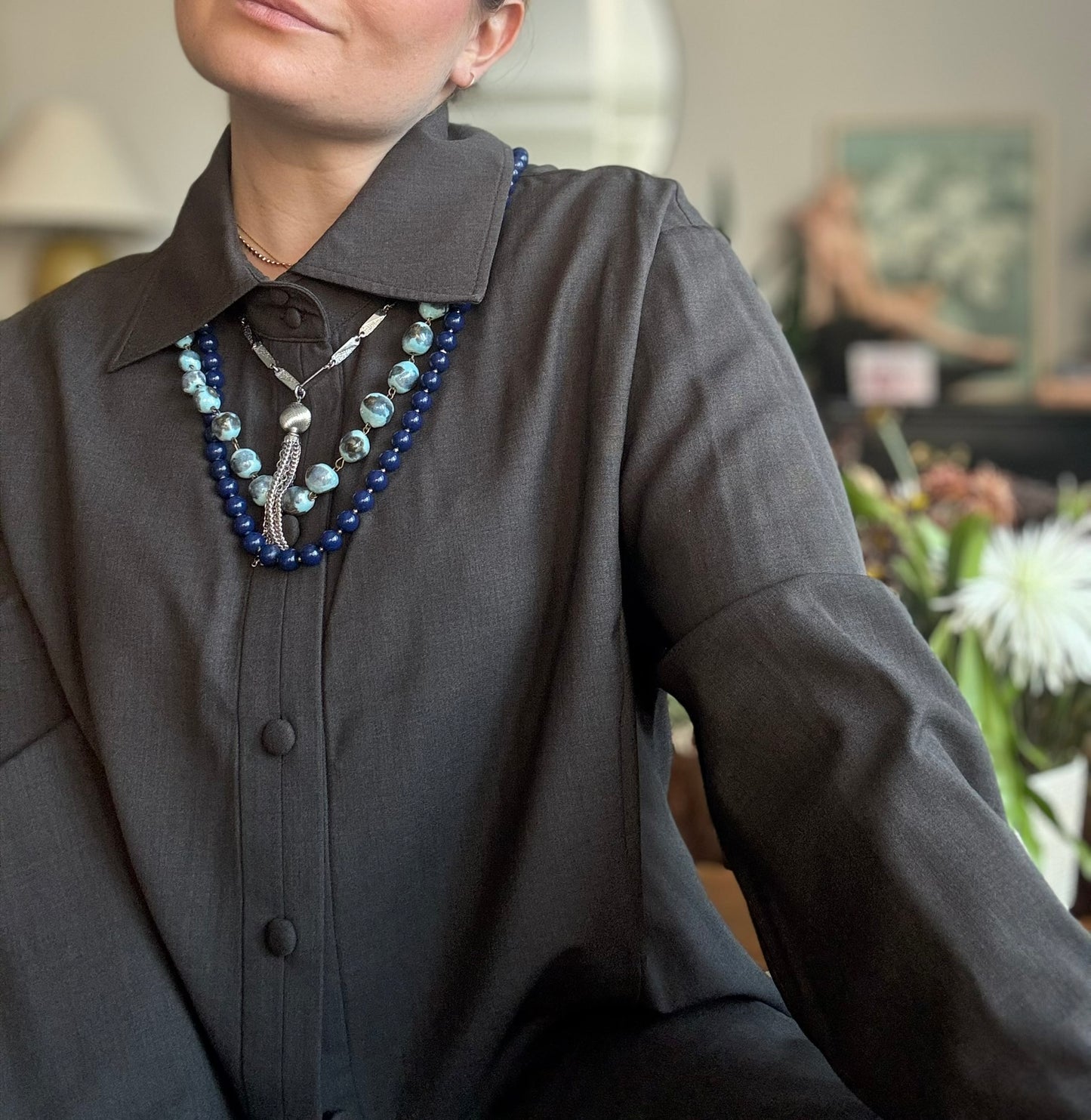 Vintage Allard Ellen Tracy Button Down Blouse