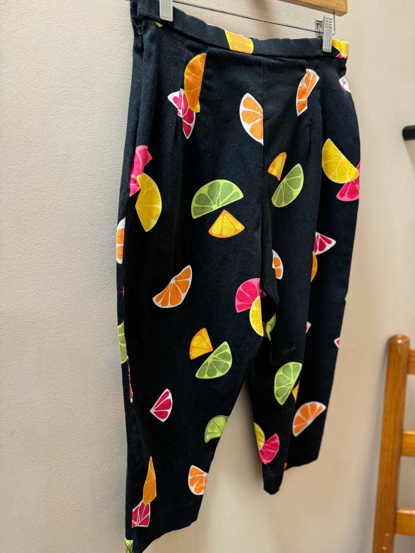 Vintage Petite Fruit Slices Trousers