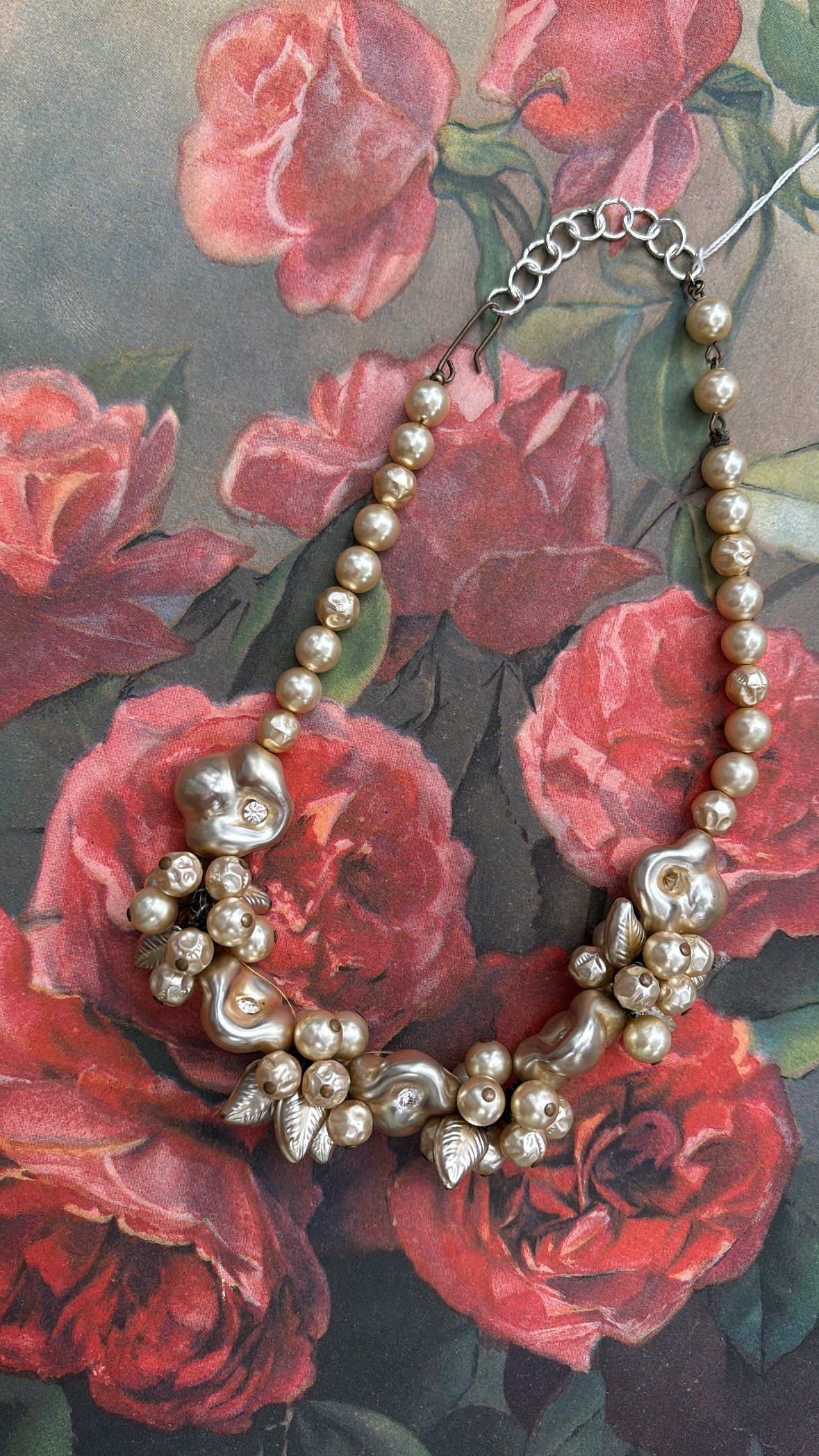Baroque Pearl & Rhinestone Choker