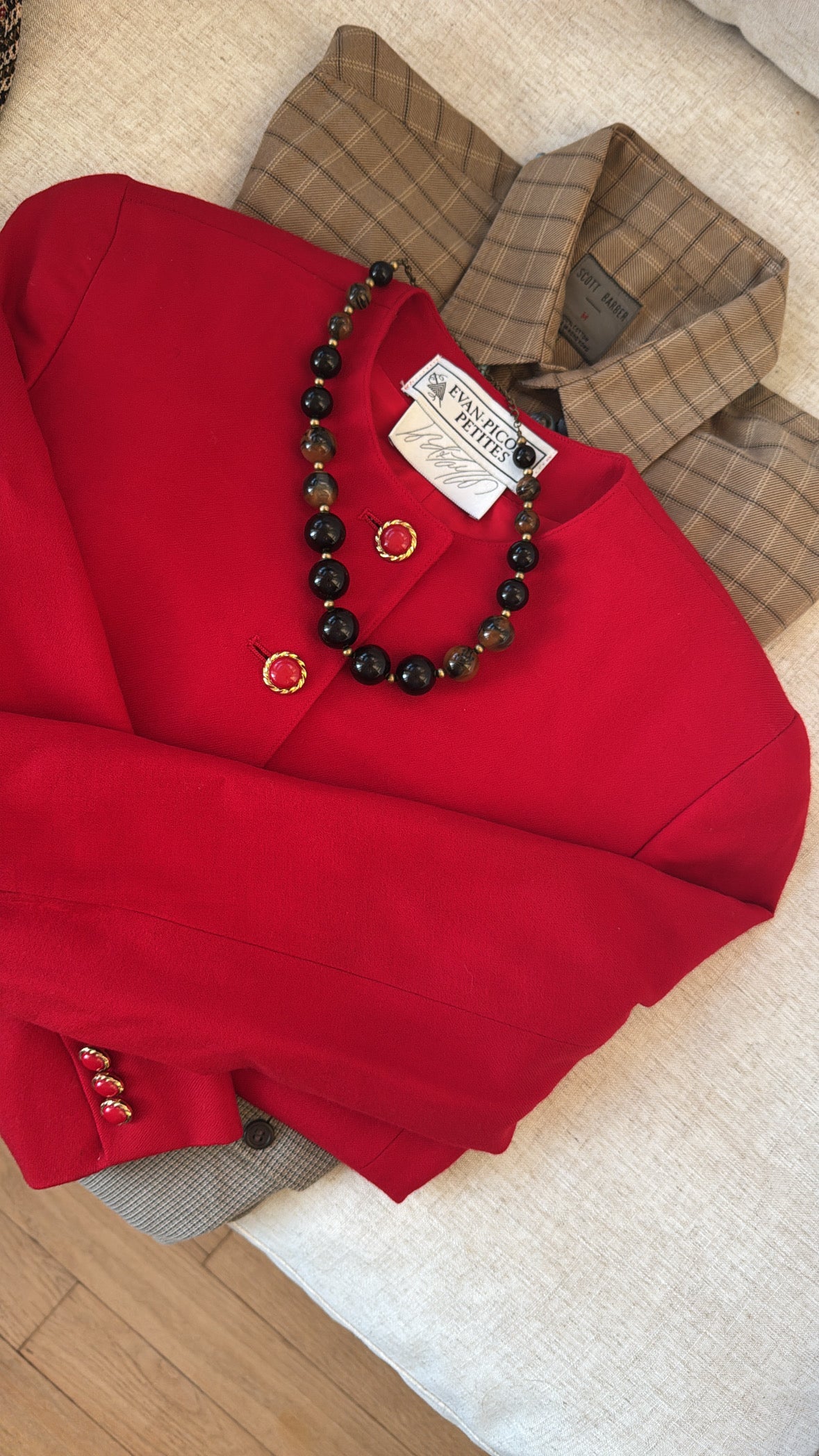 Vintage Multi-Brown & Gold Beaded Necklace