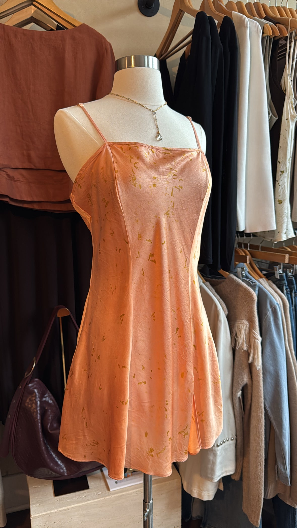 Madder Marigolds Laila Short Vintage Silk Slip Dress