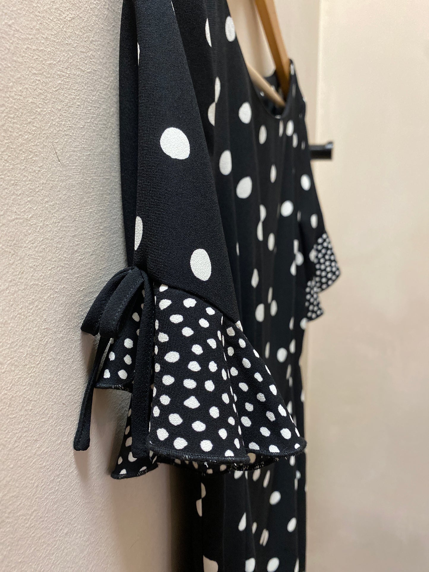 Vintage Multipattered B&W Polka Dot Dress