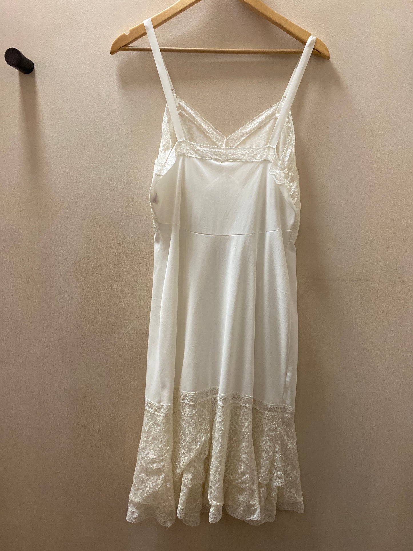 Vintage White Lace Midi Slip Dress