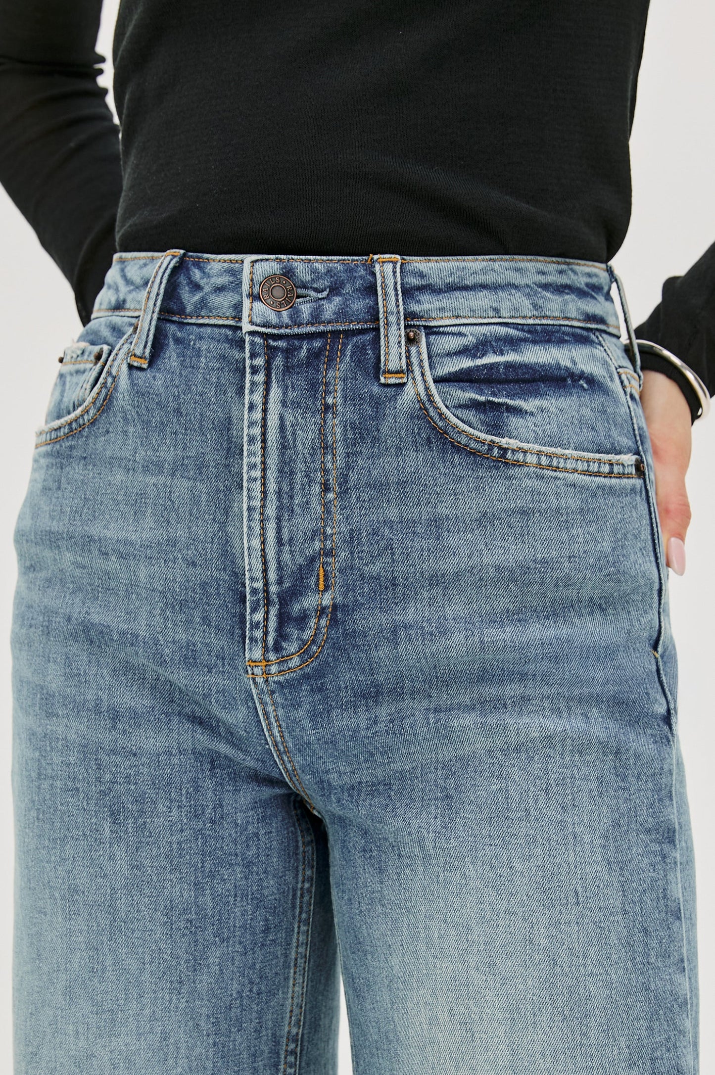 The Getty High Rise Wide Leg in Tradewind