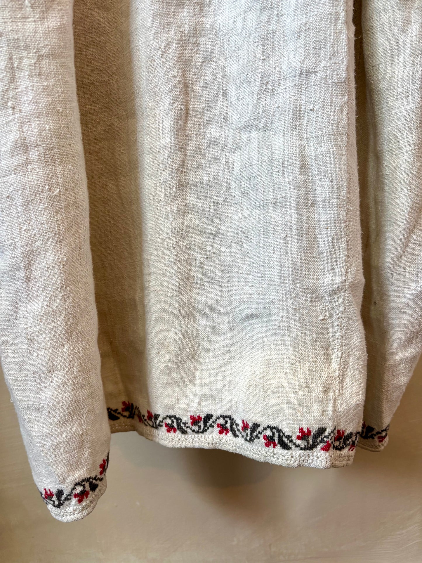 Antique Ukrainian Embroidered Tunic Dress