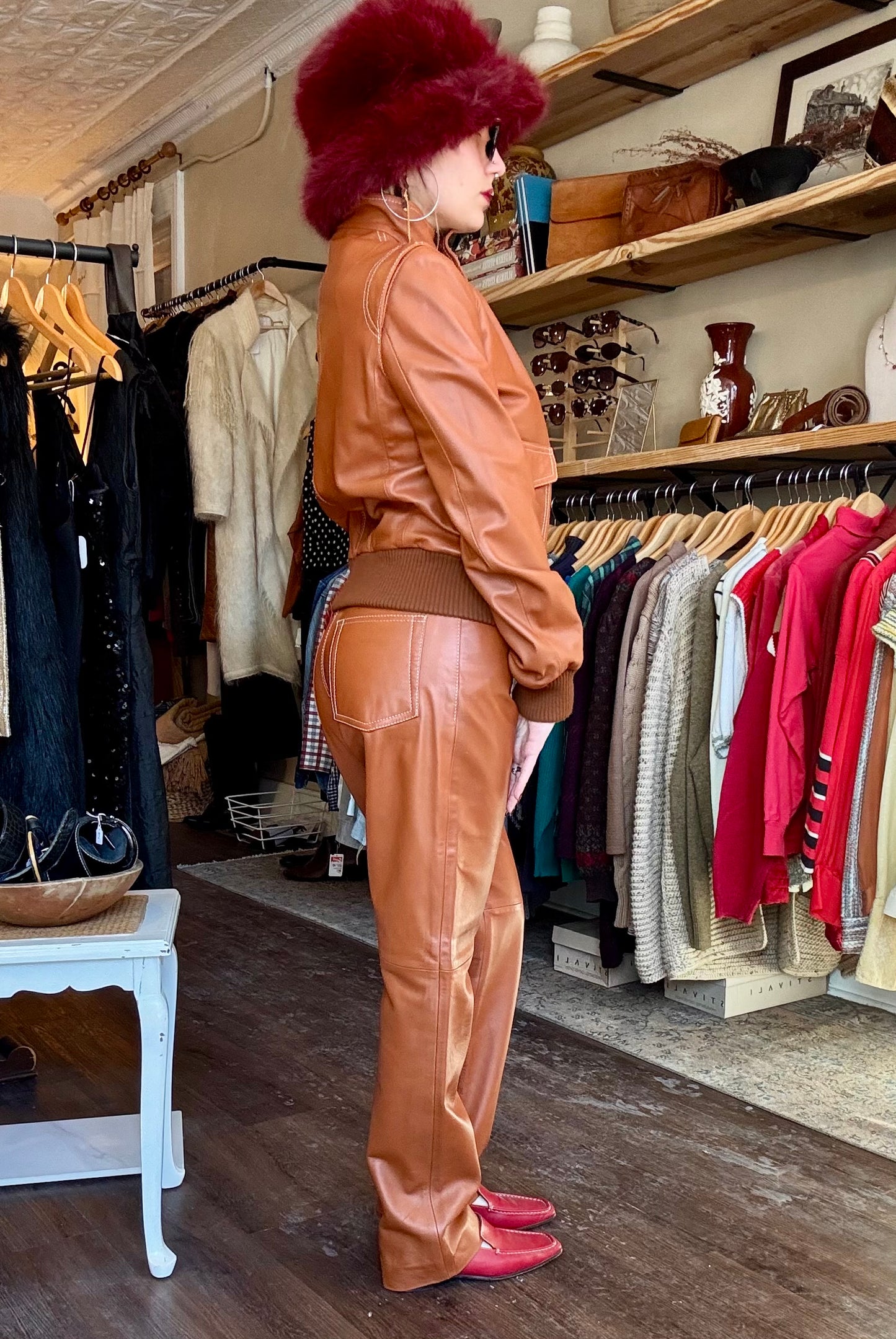 Vintage Adrienne Vittadini Leather Set