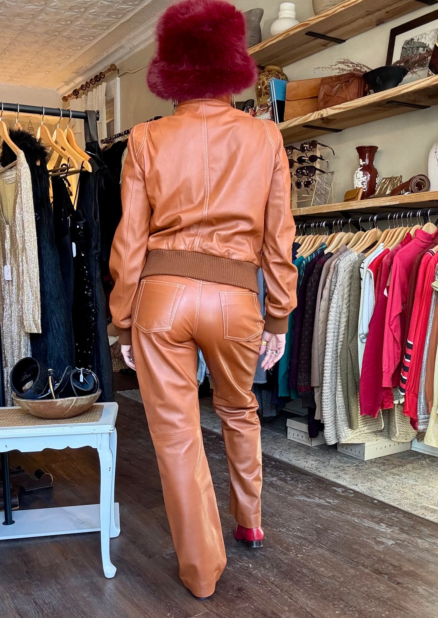 Vintage Adrienne Vittadini Leather Set