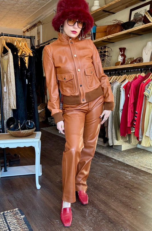 Vintage Adrienne Vittadini Leather Set