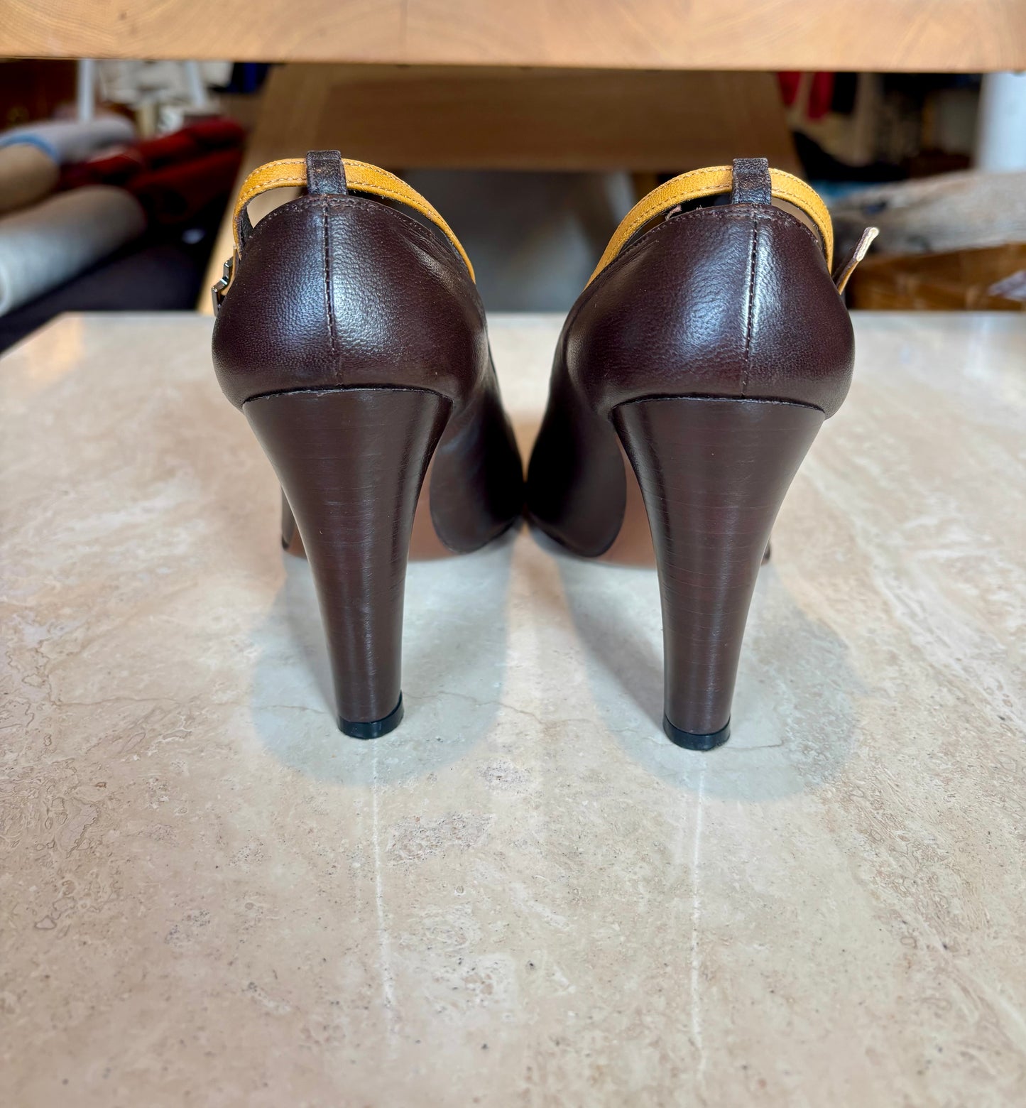 Vintage Emilio Pucci Brown Heels