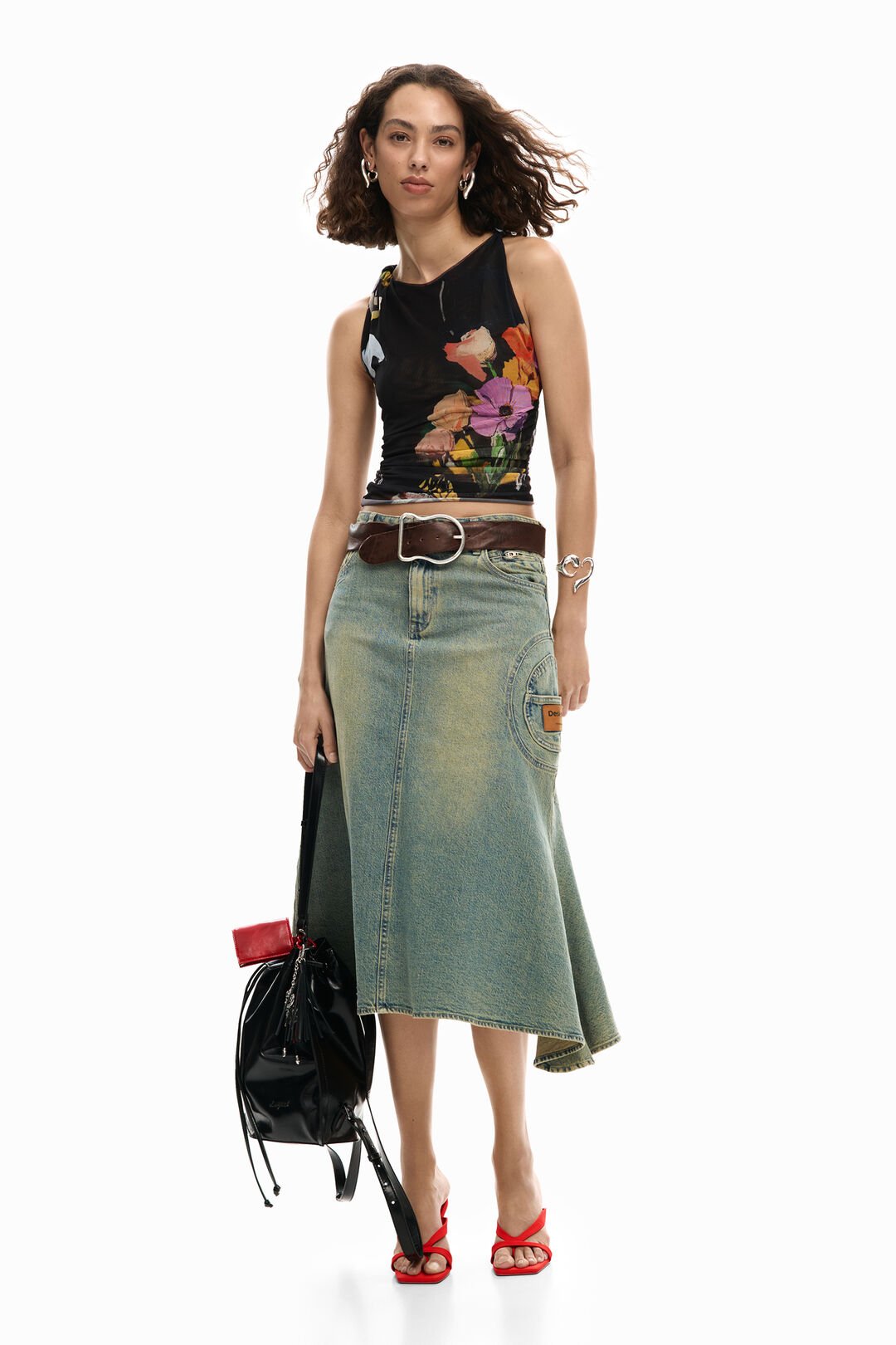 Mesh Floral Knot Tank by Desigual