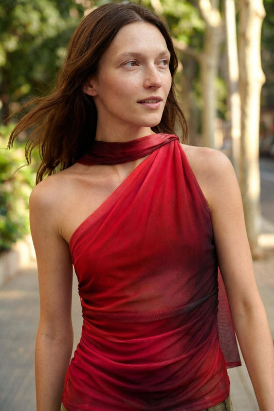 One shoulder knot tank by Desigual