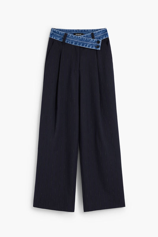 The Pinstripe Denim Trouser by Desigual