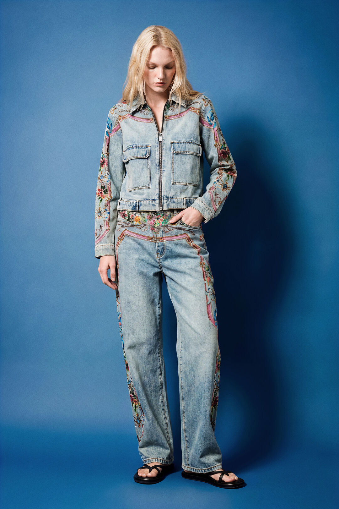 Printed Balloon Jeans by Desigual