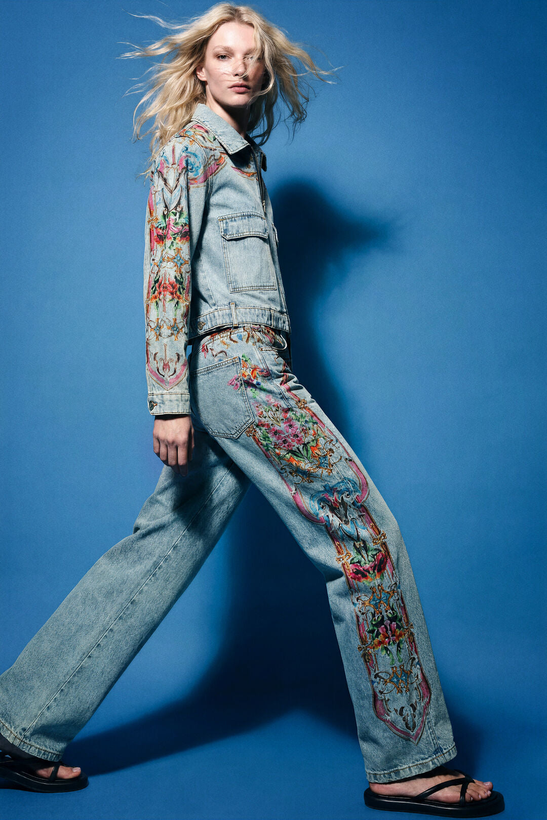 Printed Balloon Jeans by Desigual