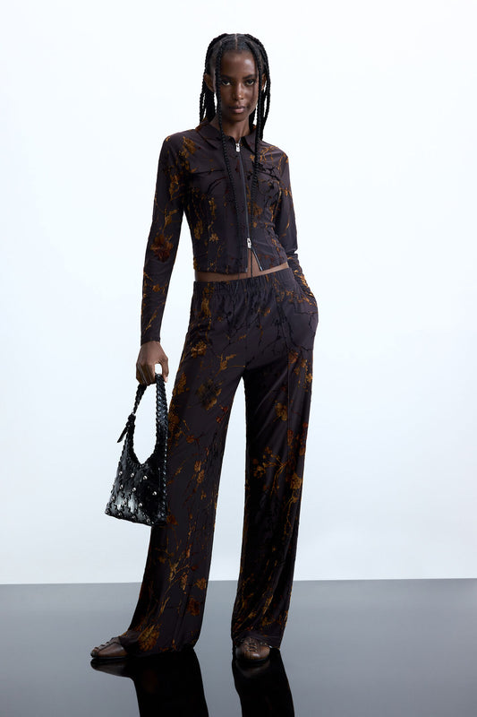 Long Flocked Trousers by Desigual
