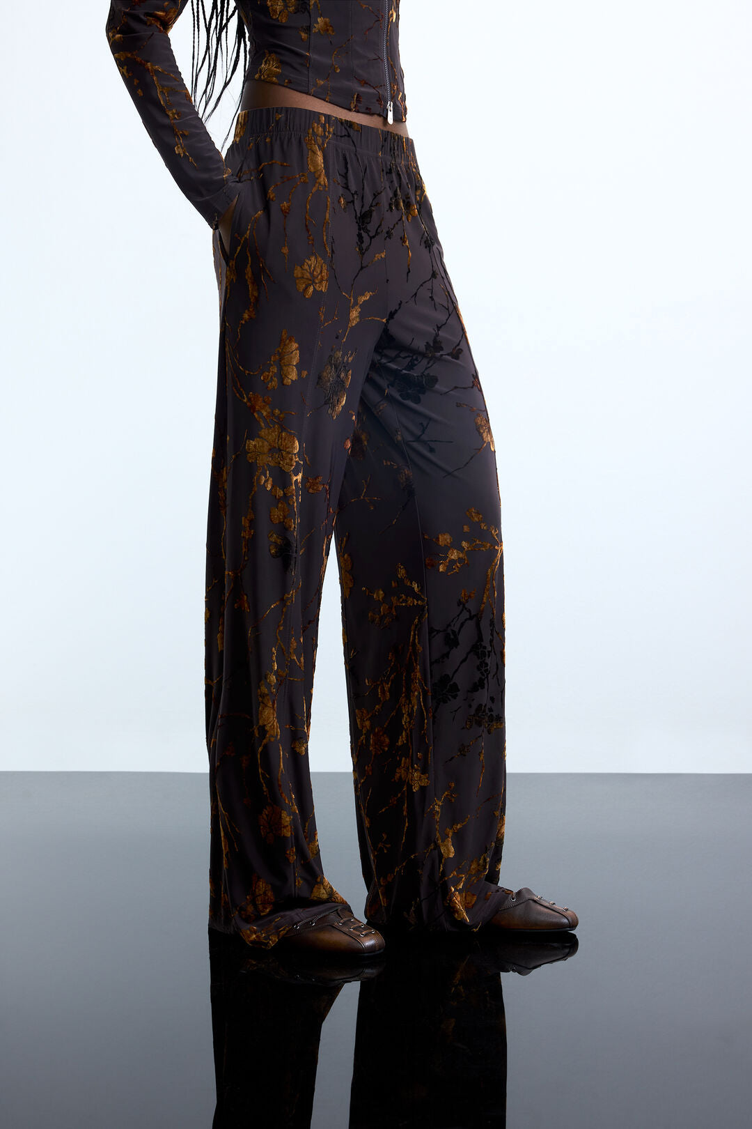 Long Flocked Trousers by Desigual