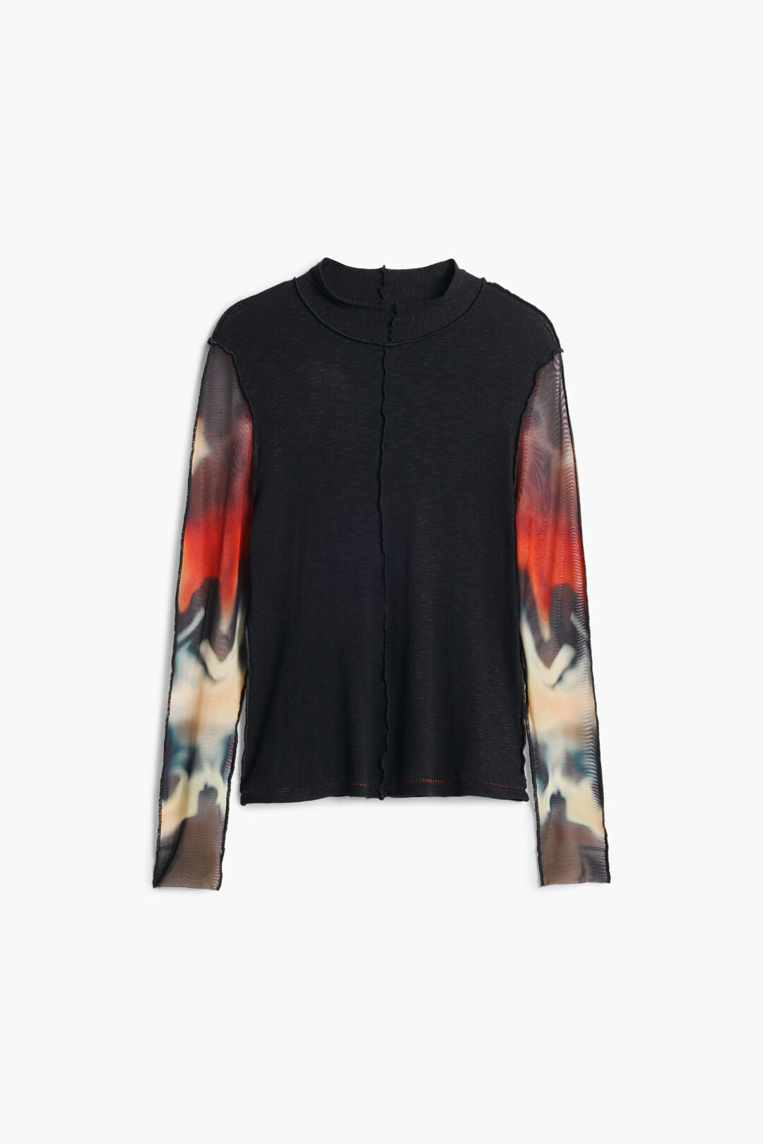Transparent sleeve Tee by Desigual