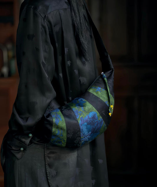 Handmade Silk Crescent Bag