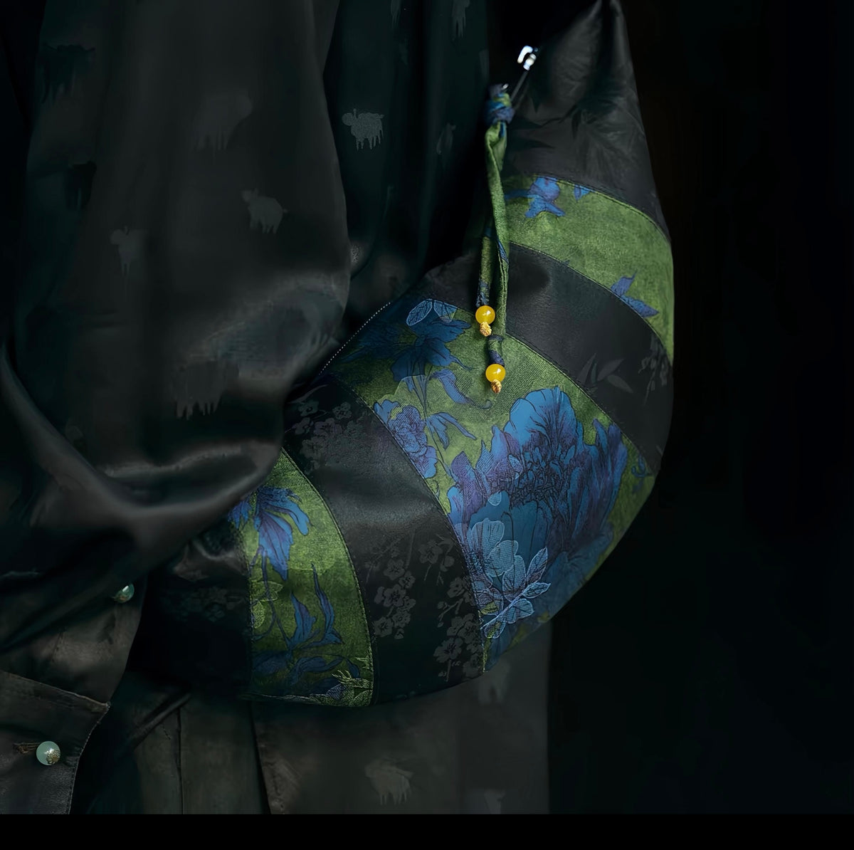 Handmade Silk Crescent Bag