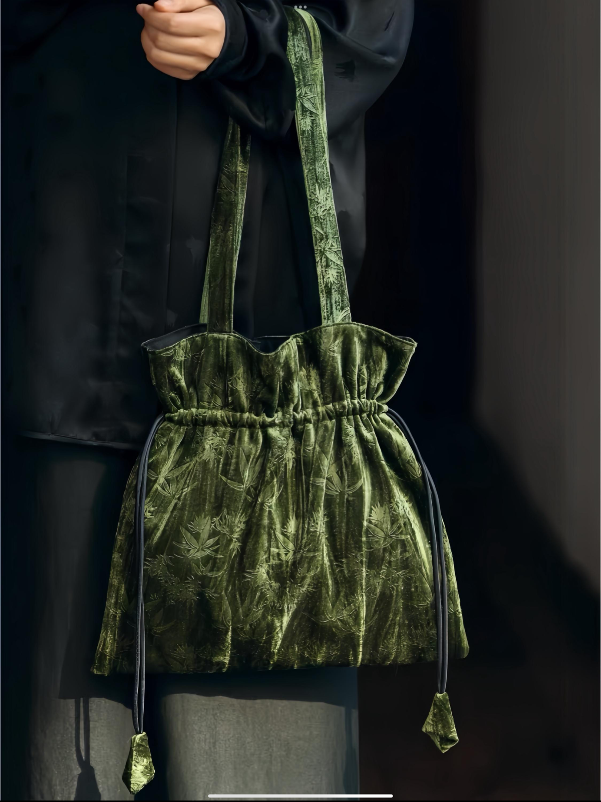 Handmade Velvet Drawstring Tote