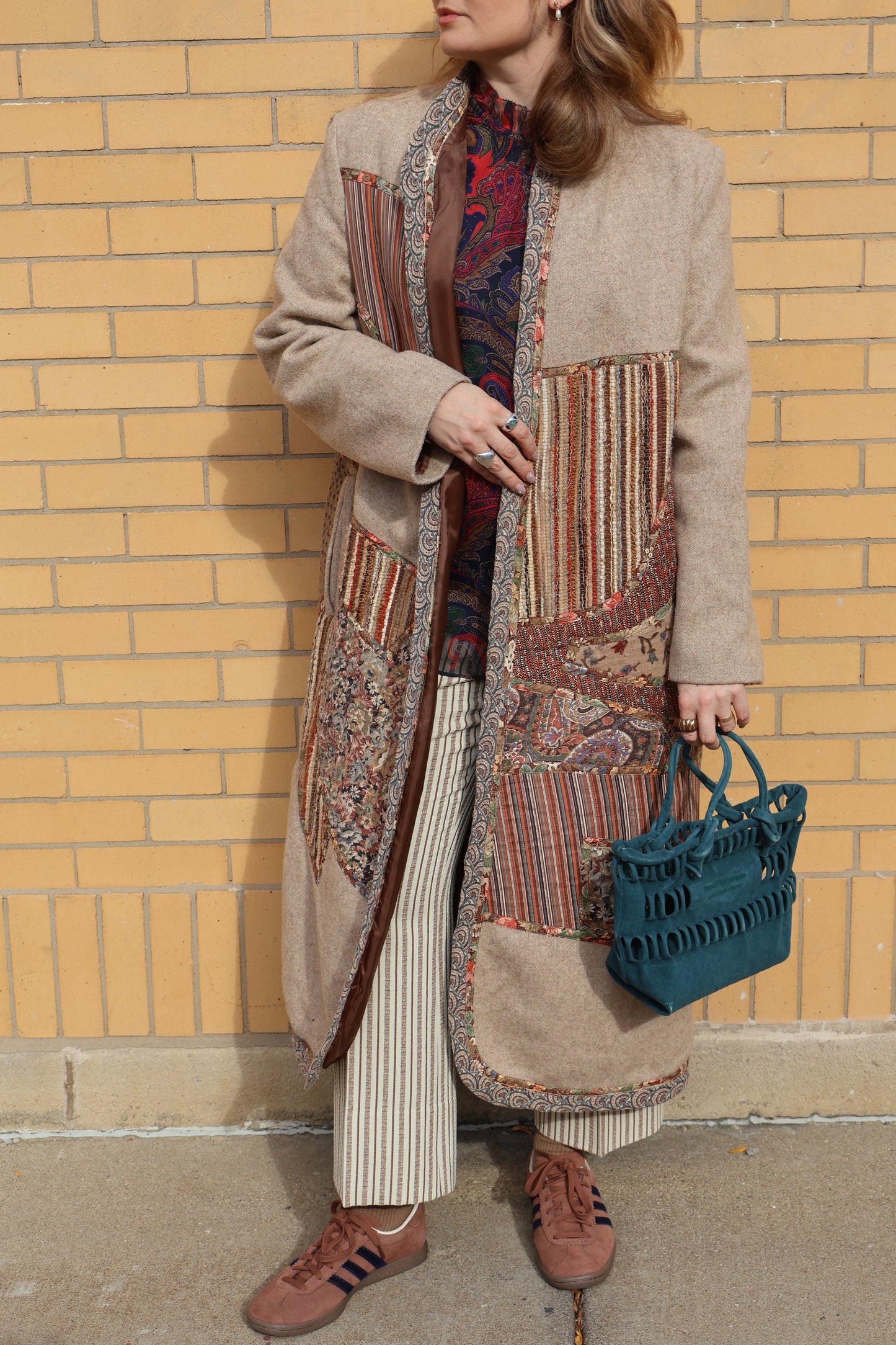 1970s Koos Van Den Akker inspired Patchwork Wool Coat