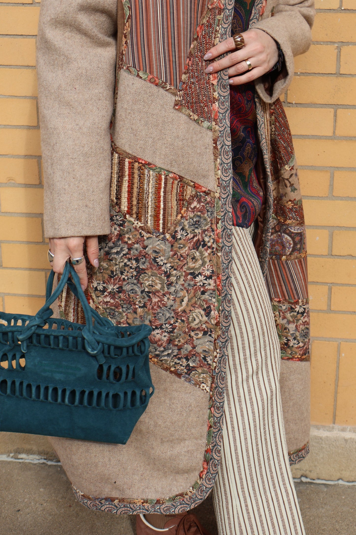 1970s Koos Van Den Akker inspired Patchwork Wool Coat