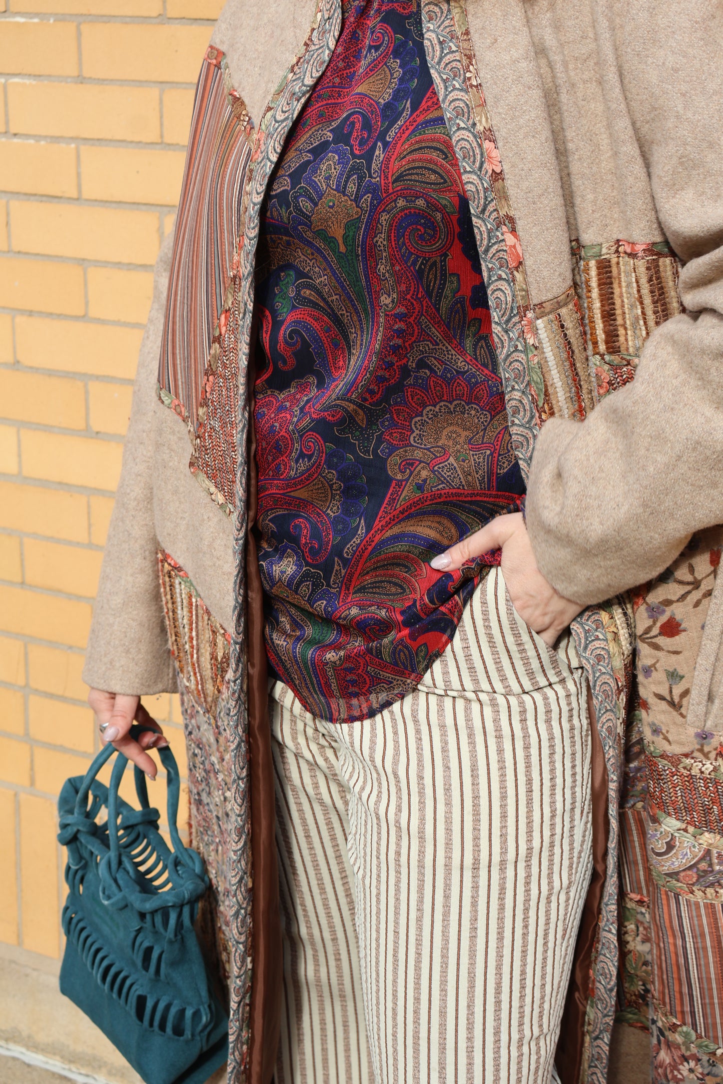 1970s Koos Van Den Akker inspired Patchwork Wool Coat