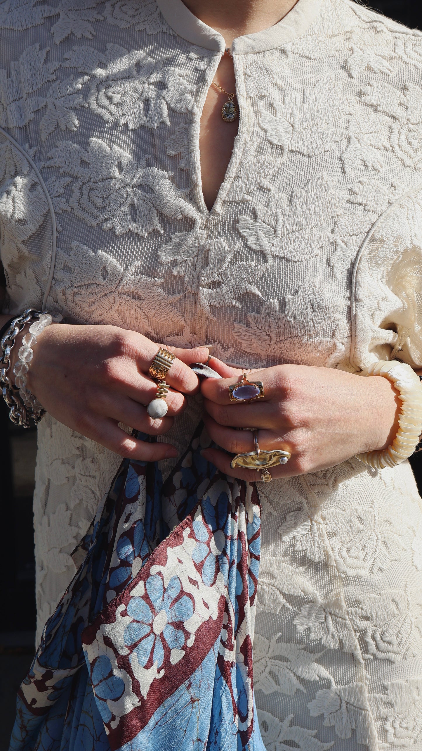 Modern White Lace Dress by Clane