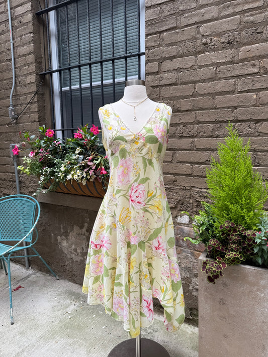Vintage Butler Yellow Floral Dress