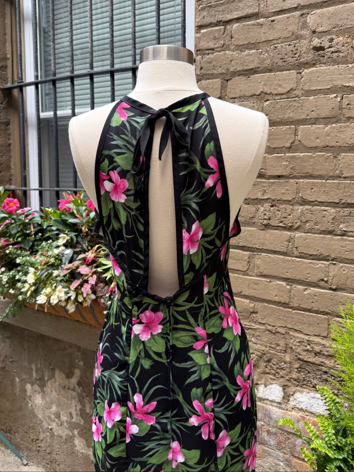 1990s Alyn Paige Tropical Dress
